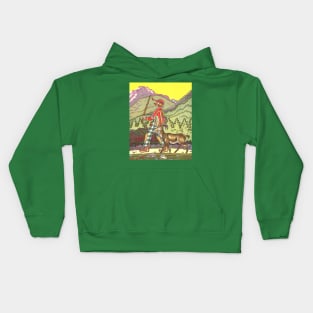 Vintage Fairy Tales, The Boy and the North Wind Kids Hoodie